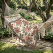 Floral Woven Blanket — Vintage Rose Throw for Living Room & Bedroom
