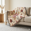 Floral Woven Blanket — Vintage Rose Throw