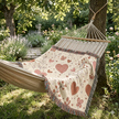 Heart Pattern Woven Blanket — Boho Floral Throw for Cozy Living & Valentine Gifts