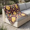 Southwest Diamond Woven Blanket — Geometric Boho Throw for Living Room & Camping