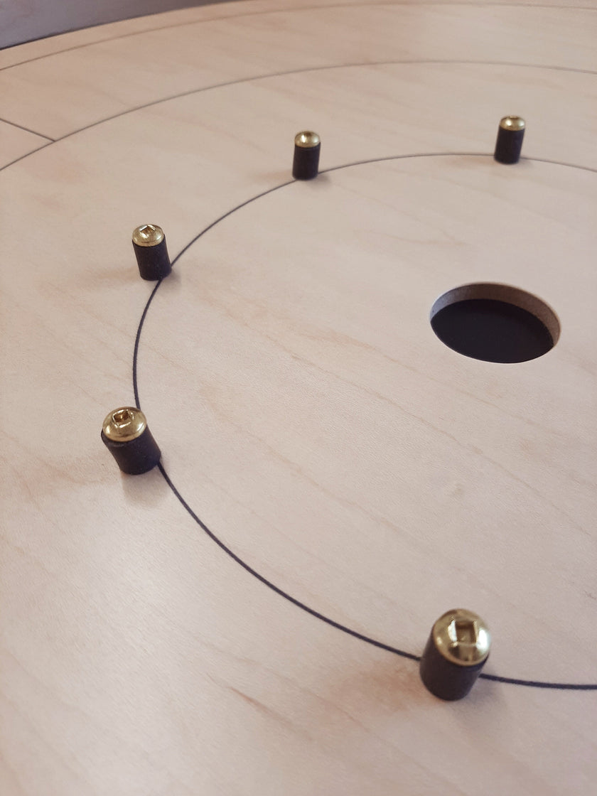 The Crokinole Canada Board (No Branding / No Checkerboard) - Tournament Board Game Set - Meets NCA Standards