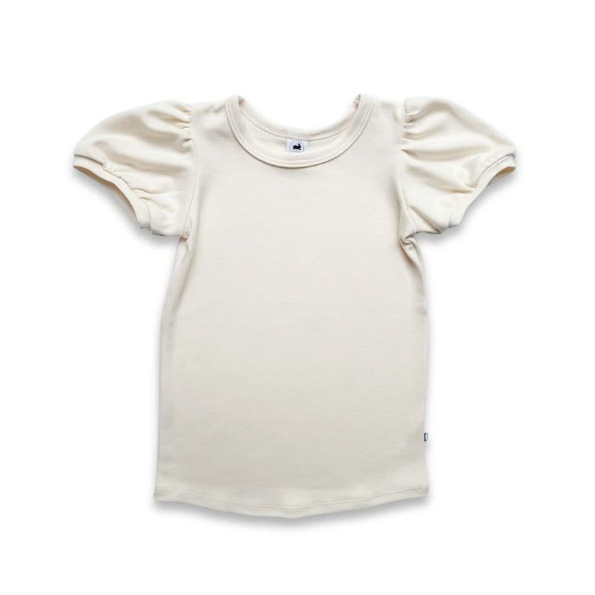 Kids Bamboo Puffed Sleeve T-Shirt | Taffy Pink