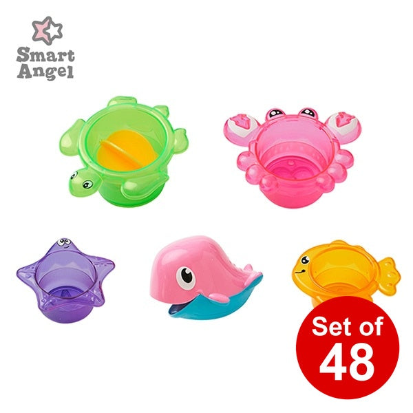 [ ケース販売 ]  SmartAngel  おふろであそぼう！シャワーカップ×48個入 [西松屋]【日本出荷】