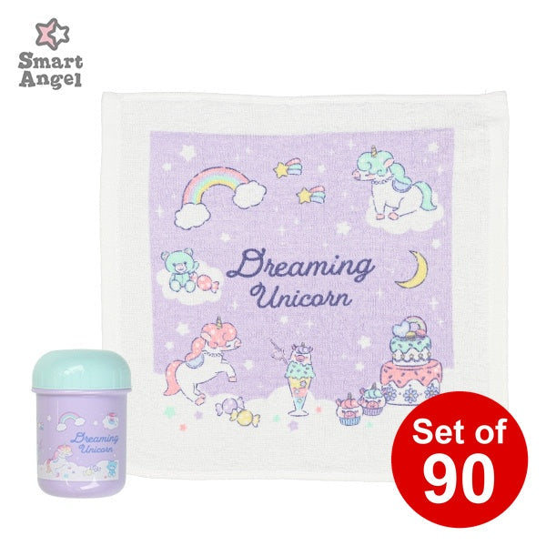 【日本製】[ ケース販売 ]  SmartAngel  抗菌おしぼりセット（ユニコーン）×90個入 [西松屋]【日本出荷】