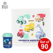 【日本製】[ ケース販売 ]  SmartAngel  抗菌おしぼりセット（はたらくくるま）×90個入 [西松屋]【日本出荷】