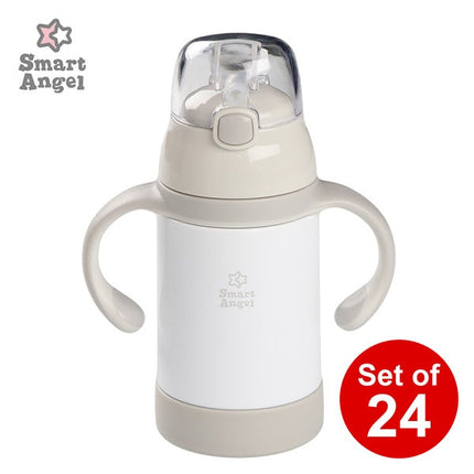 [ ケース販売 ]  SmartAngel  ステンレス保冷ストローマグ（グレー）×24個入 [西松屋]【日本出荷】