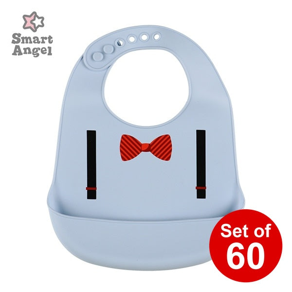 [ ケース販売 ]  SmartAngel  シリコンエプロン（ネクタイ）×60個入 [西松屋]【日本出荷】
