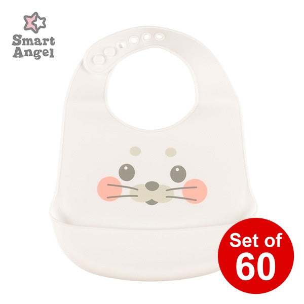 [ ケース販売 ]  SmartAngel  シリコンエプロン（アザラシ）×60個入 [西松屋]【日本出荷】
