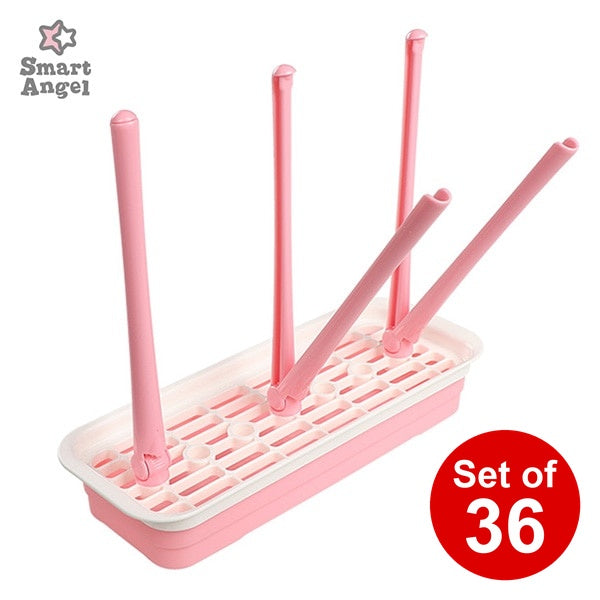 【日本製】[ ケース販売 ]  SmartAngel  抗菌哺乳びん乾燥スタンド（ピンク）×36個入 [西松屋]【日本出荷】
