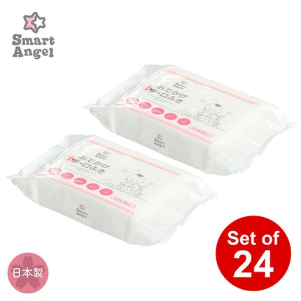 【日本製】[ ケース販売 ]  SmartAngel  おでかけ手・口ふき 60枚（30枚×2個）[日本製]×24個入 [西松屋]【日本出荷】
