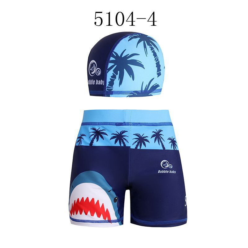 Boys Swimming Trunks with Cap | Kids Polyester Swim Shorts Canada | Size 80-120