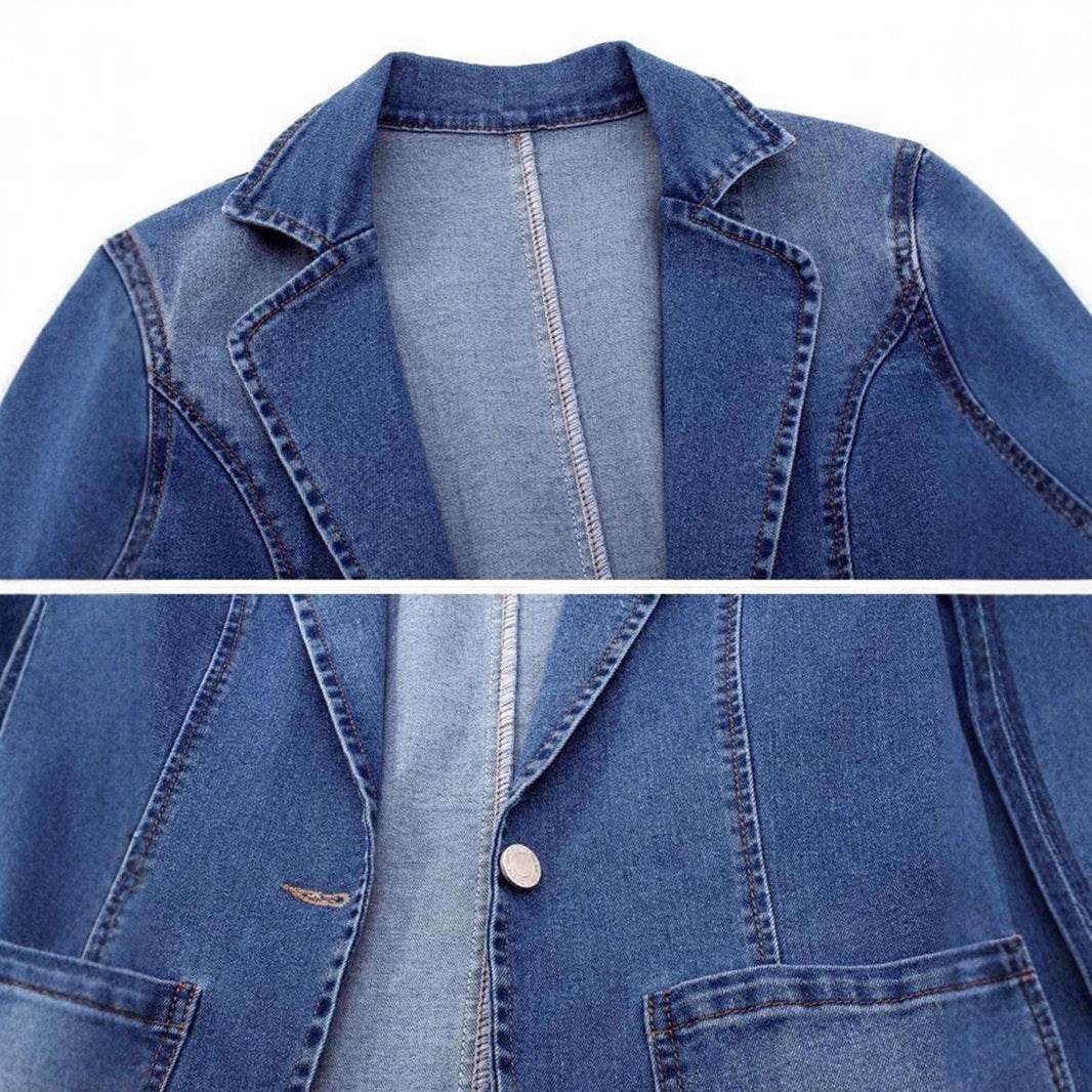 Jacket for Women – Classic Blue Denim Regular Fit