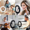 10-inch LED Ring Light, 120 LEDs, 2900-6500K, USB Powered, Phone Holder and Tripod Options