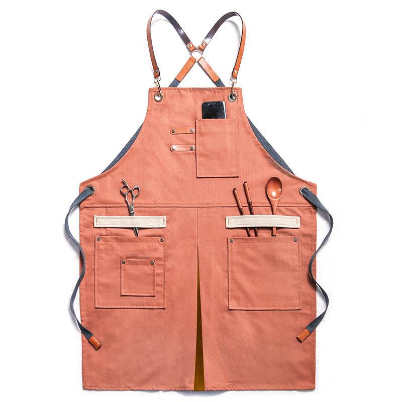 Hair Stylist Cake Shop Barista Men And Women Flower Shop Workwear Denim Apron Jeans