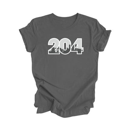 204 Winnipeg Manitoba Canada Area Code City Skyline Gift - Unisex T-Shirt - Inspired X