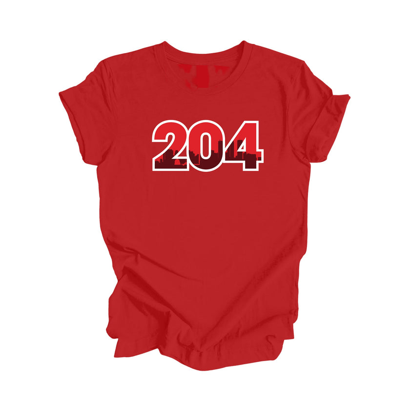 204 Winnipeg Manitoba Canada Area Code City Skyline Gift - Unisex T-Shirt - Inspired X