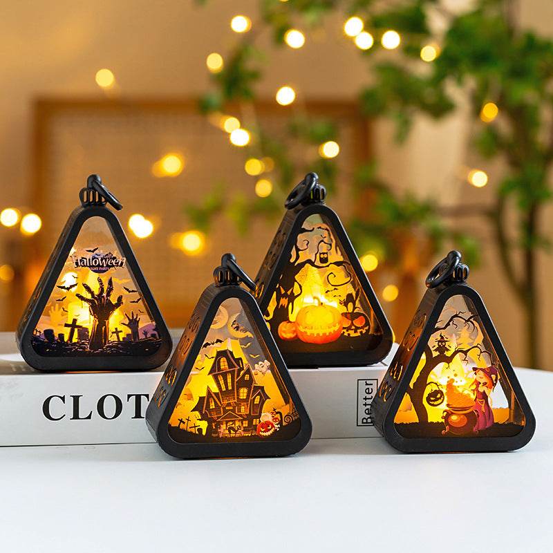 Halloween Decorations Portable Pumpkin Lamp Layout Props