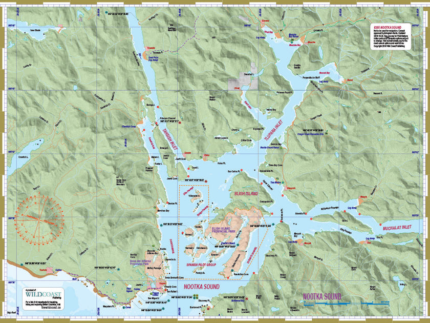 205 Nootka Sound Kayaking and Boating Map