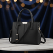 Women's PU Leather Lychee Pattern Shoulder Bag – Portable Crossbody Messenger Bag