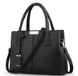 Women's PU Leather Lychee Pattern Shoulder Bag – Portable Crossbody Messenger Bag