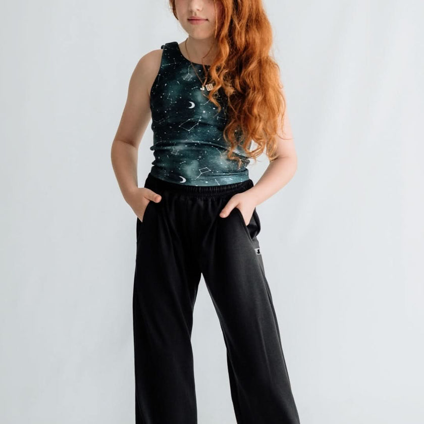 Youth Bamboo Longline Bralette-Style Tank | Night Sky