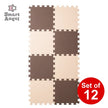 [ ケース販売 ]  SmartAngel  抗菌くみあわせマット８枚入り（ブラウン＆ベージュ）×12個入 [西松屋]【日本出荷】