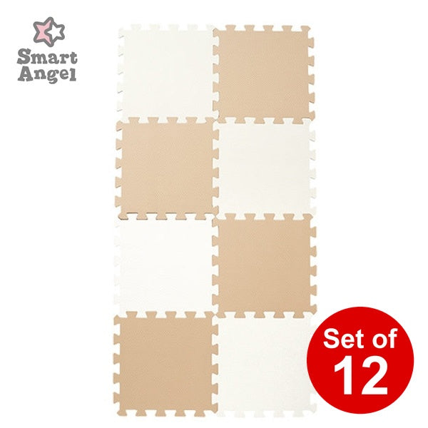 [ ケース販売 ]  SmartAngel  抗菌くみあわせマット８枚入り（カフェラテ＆ミルク）×12個入 [西松屋]【日本出荷】