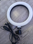 LED Ring Light with Tripod Stand, 8 10 12 inch, USB Powered, Phone Holder and Bluetooth Remote
