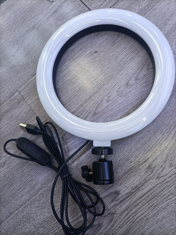 LED Ring Light with Tripod Stand, 8 10 12 inch, USB Powered, Phone Holder and Bluetooth Remote