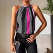 Women's Polka Dot Top Halter Neck – Classy & Elegant Style