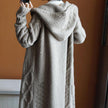 Women's Knit Cardigan Long Coat – OL Style Cotton Blend Canada USA