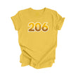 206 Seattle Washington USA Area Code City Skyline Gift - Unisex T-Shirt - Inspired X