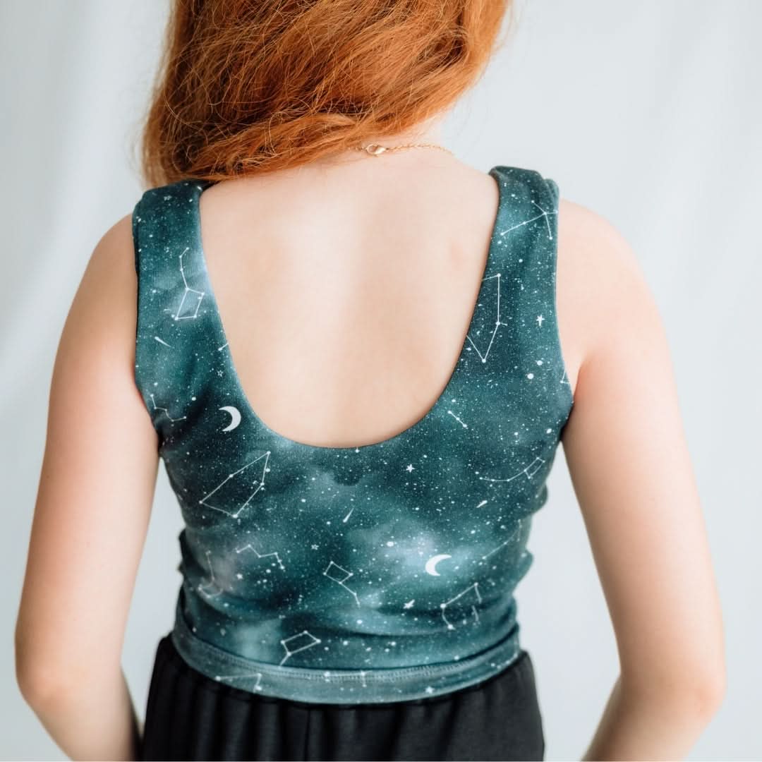 Youth Bamboo Longline Bralette-Style Tank | Black