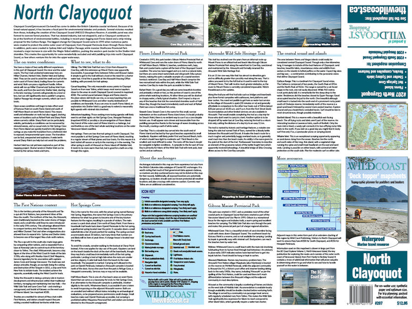 207 North Clayoquot Sound Kayaking and Boating Map
