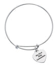 Large Heart Charm Communion Bracelet