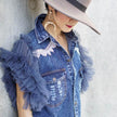Denim Jacket Women Casual Sleeveless Lapel Style