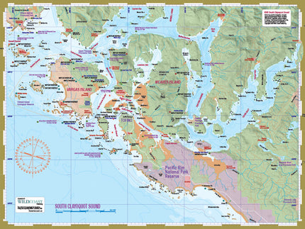 208 South Clayoquot Sound Kayaking and Boating Map