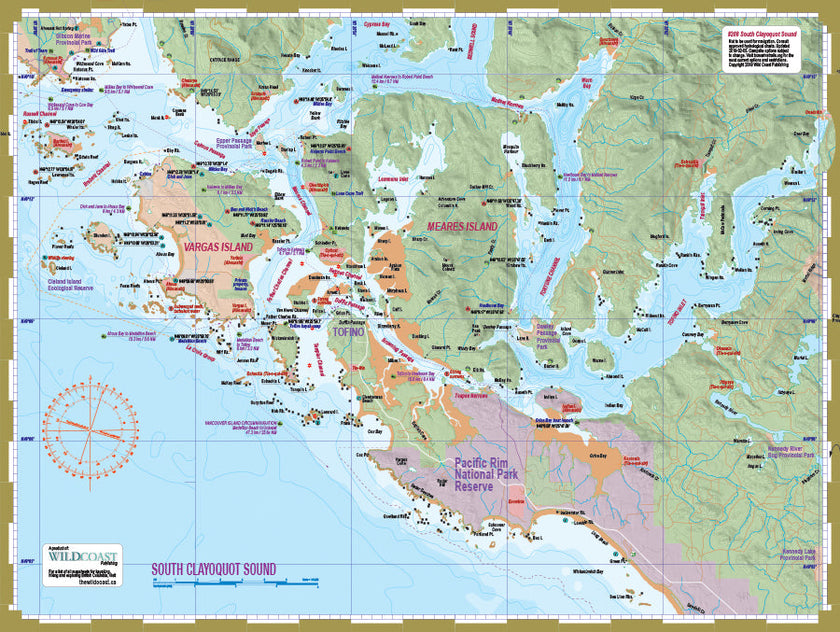 208 South Clayoquot Sound Kayaking and Boating Map