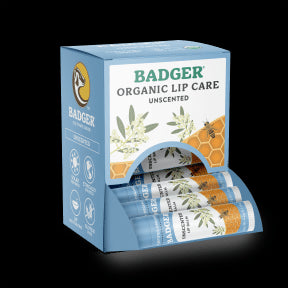 Badger Balms - Unscented Lip Balm Display (4g)