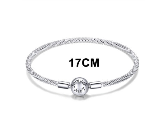S925 Silver Fashion Bracelet – Smooth Cufflinks Basic Chain Bracelet (11 Styles)