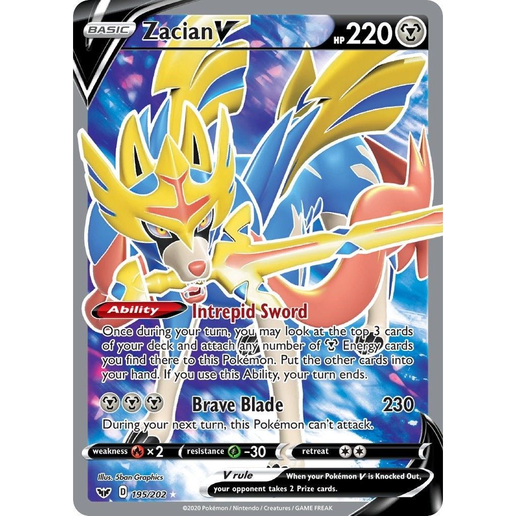 Zacian V (Full Art) (195/202) (SWSH01)