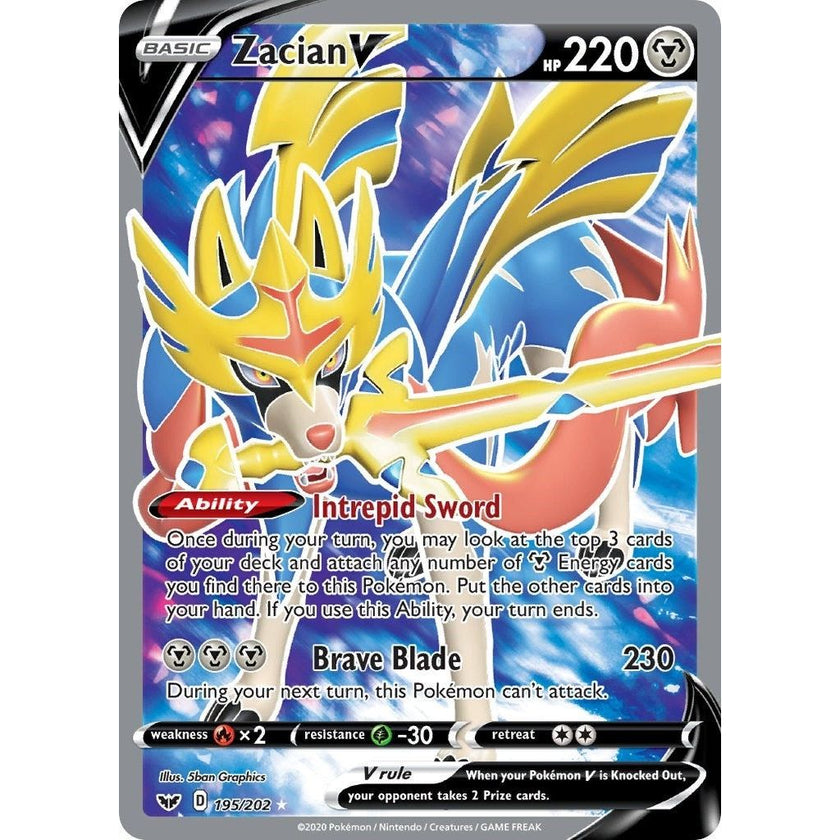 Zacian V (Full Art) (195/202) (SWSH01)