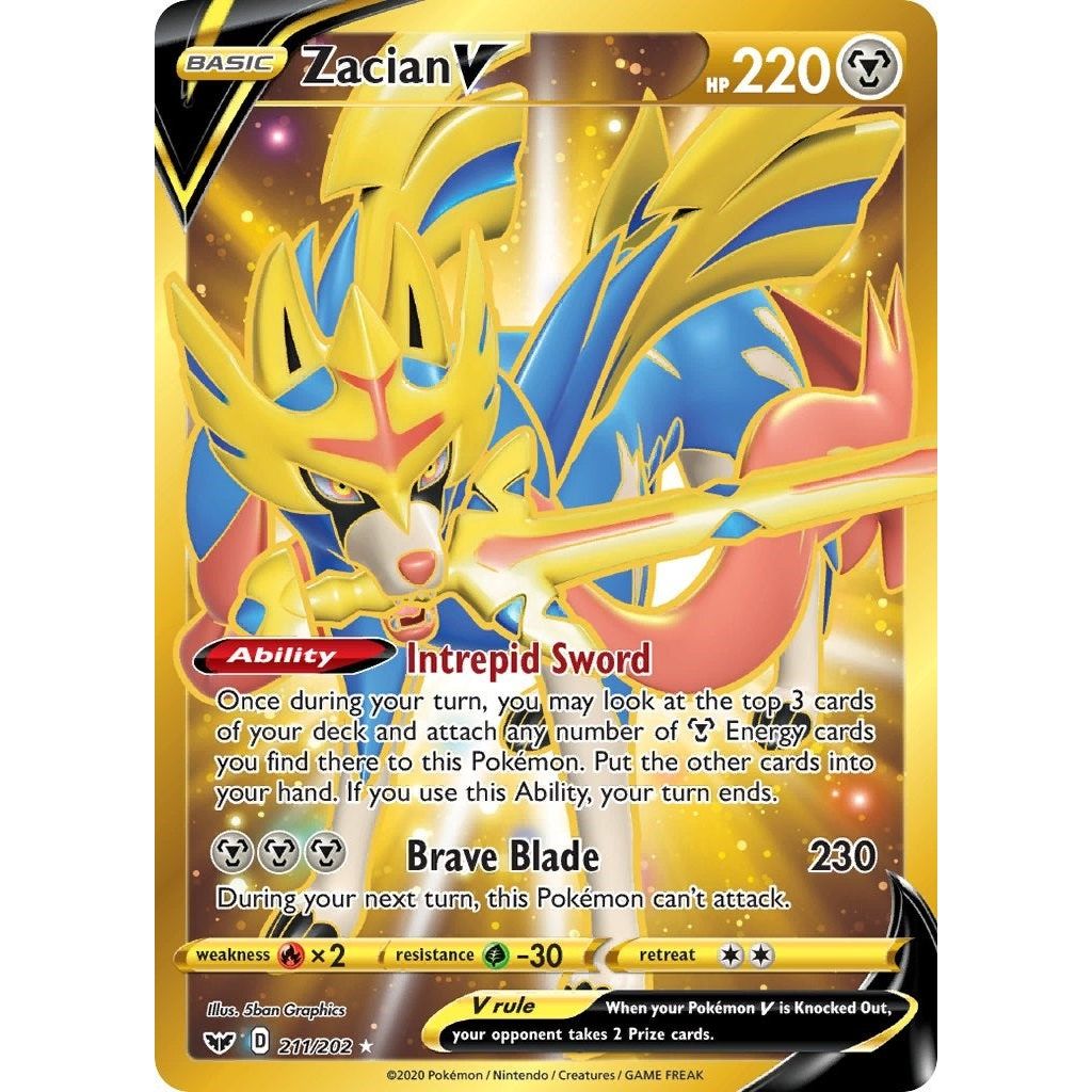 Zacian V (Secret) (211/202) (SWSH01)