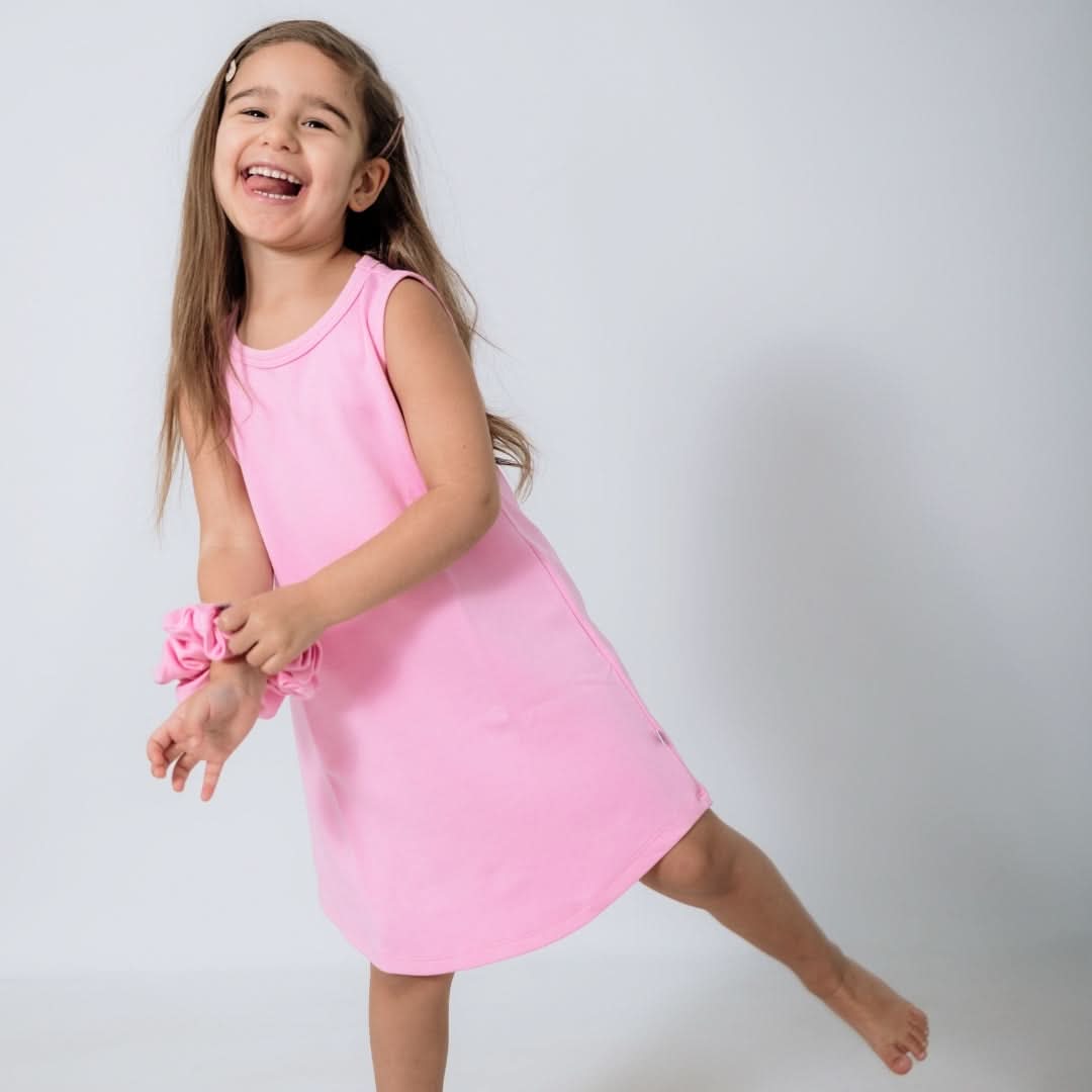 Kids' Bamboo Tank Shift Dress | Taffy Pink