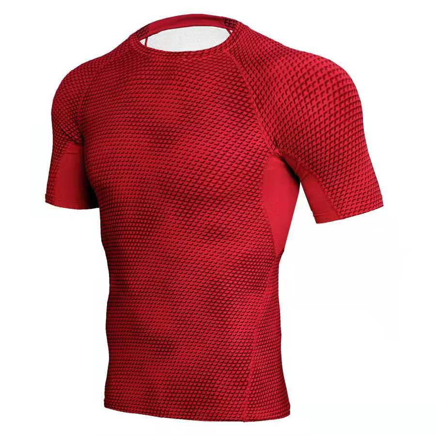 Men’s Gym Compression Shirt – Short Sleeve Workout Training & MMA BJJ Rash Guard