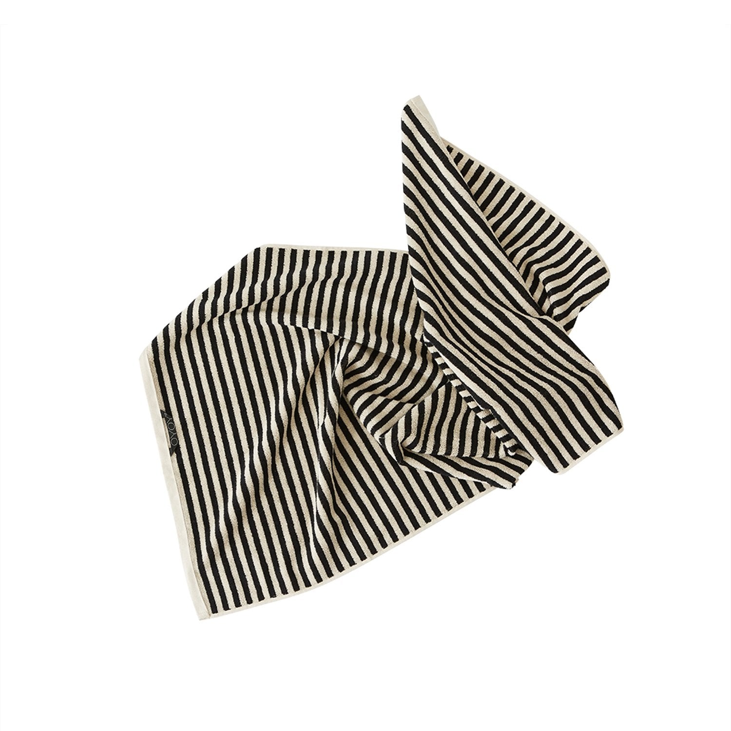 Raita Towel - 50x100 cm - Clay / Black