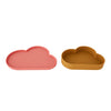 Chloe Cloud Plate & Bowl - Light Rubber / Coral