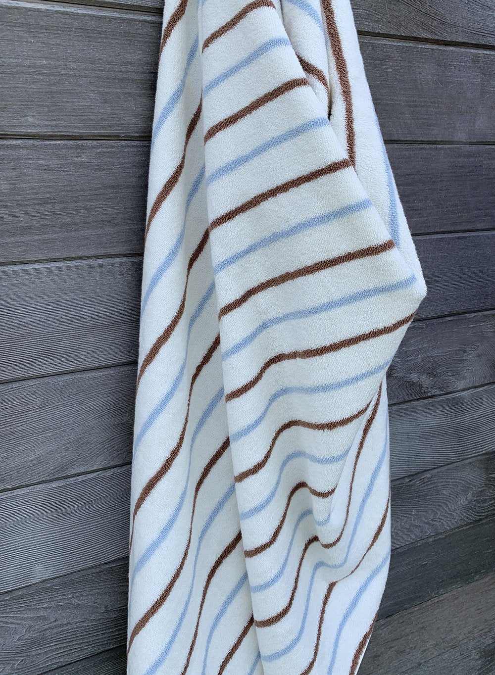 Raita Towel - 100x150 cm - Caramel / Ice Blue