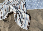 Raita Towel - 100x150 cm - Caramel / Ice Blue