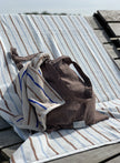 Raita Towel - 100x150 cm - Caramel / Ice Blue